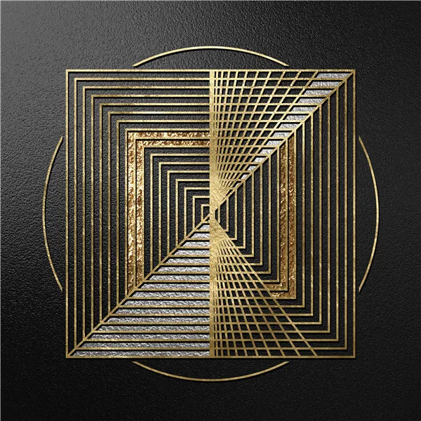 Schwarze Goldene Sphärische Abstrakte Geometrische Wandkunst Feine Kunst Leinwanddrucke Moderne Ästhetik Quadrat Format Bilder Für Wohnzimmer Home Office Dekor
