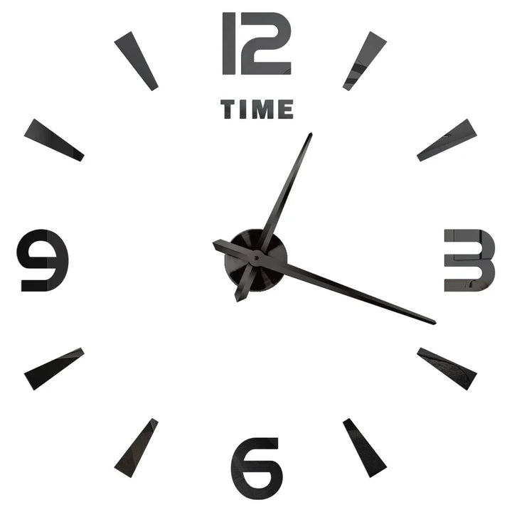 Große Wanduhr DIY 3D Selbstkleber Spiegel Acryl Wanduhr für Küche Esszimmer Wohnzimmer Kreative Wohnkultur | Karnz