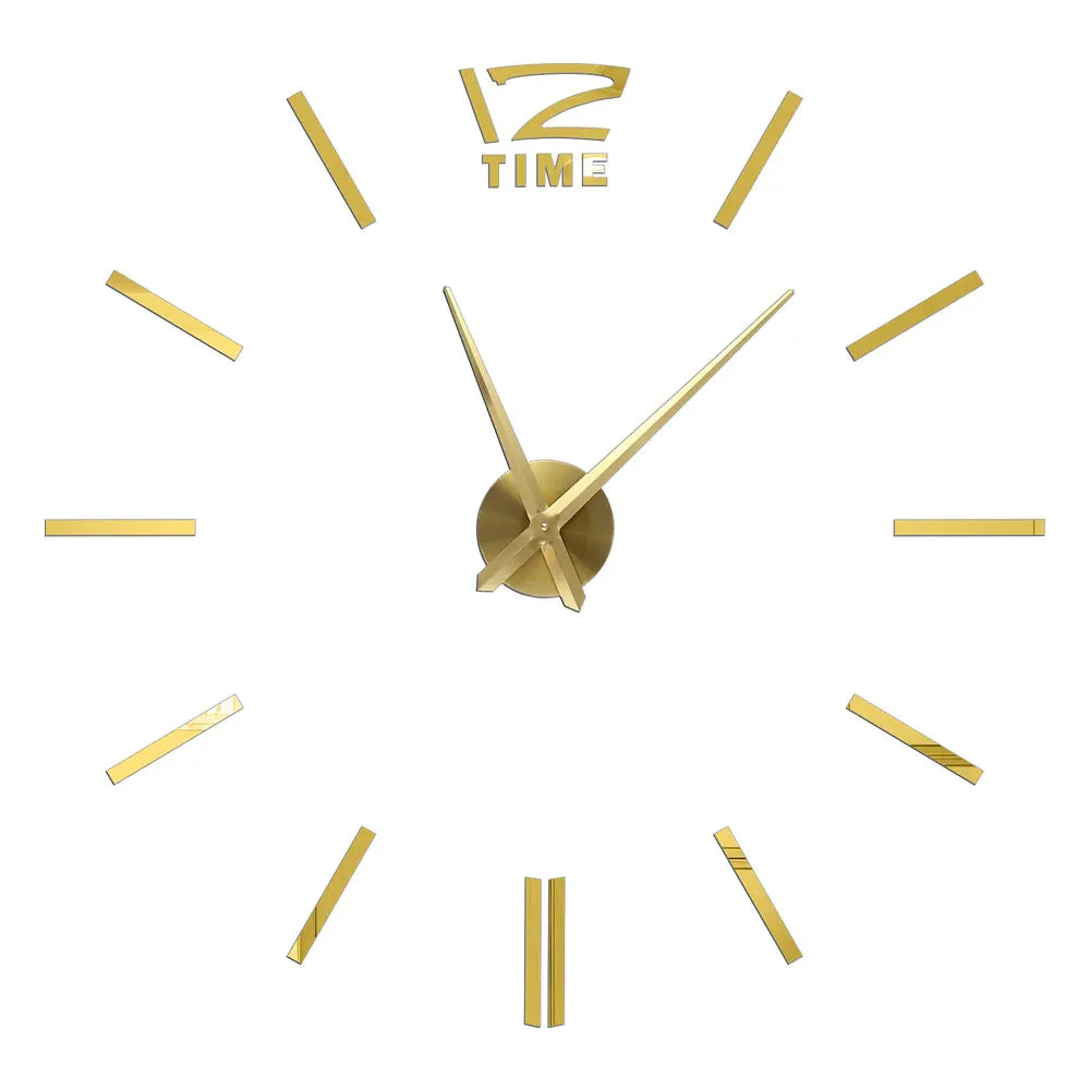 Große Wanduhr DIY 3D Selbstkleber Spiegel Acryl Wanduhr für Küche Esszimmer Wohnzimmer Kreative Wohnkultur | Karnz
