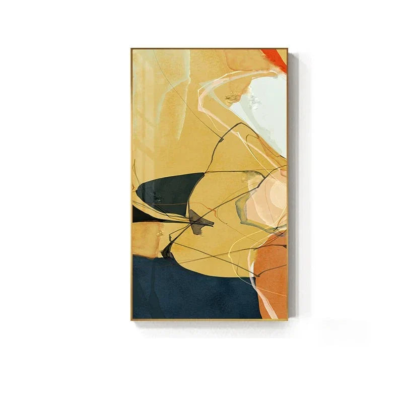 Farbenfrohe skandinavische abstrakte Wandkunst Fine Art Leinwanddrucke Moderne Bilder für Apartment Wohnzimmer Foyer Eingangsbereich Kunst Dekor