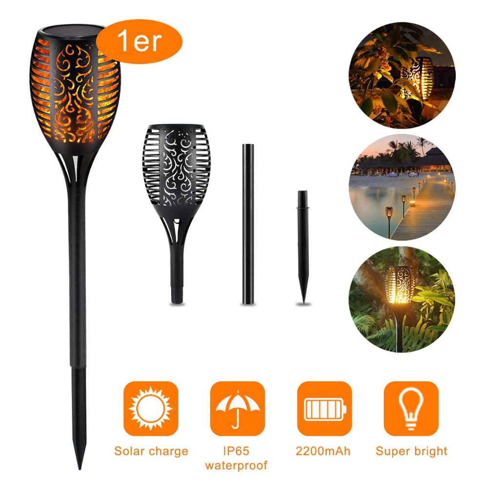 LED Solar Gartentorpedos Deluxe 96 LED (4 Stück) | Karnz