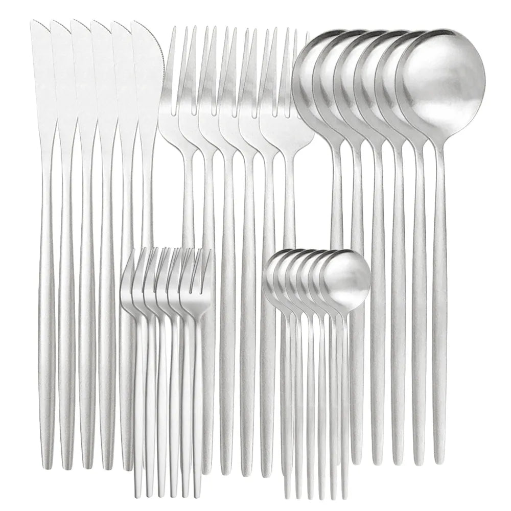 Hochwertiges Edelstahl Besteckset für 6 Personen - Elegante Besteckkollektion