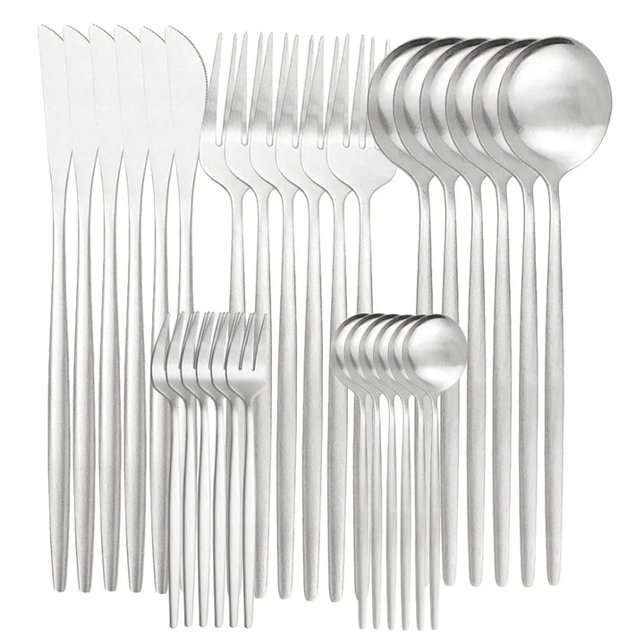 Hochwertiges Edelstahl Besteckset für 6 Personen - Elegante Besteckkollektion