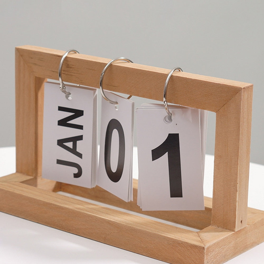 Holz Flip Desktop Tageskalender