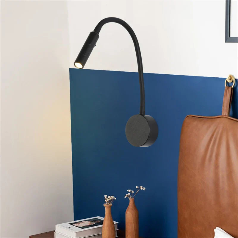 Moderne, flexible LED-Lesewandleuchte mit Schalter für Schlafzimmer und Arbeitszimmer – 1 W/3 W