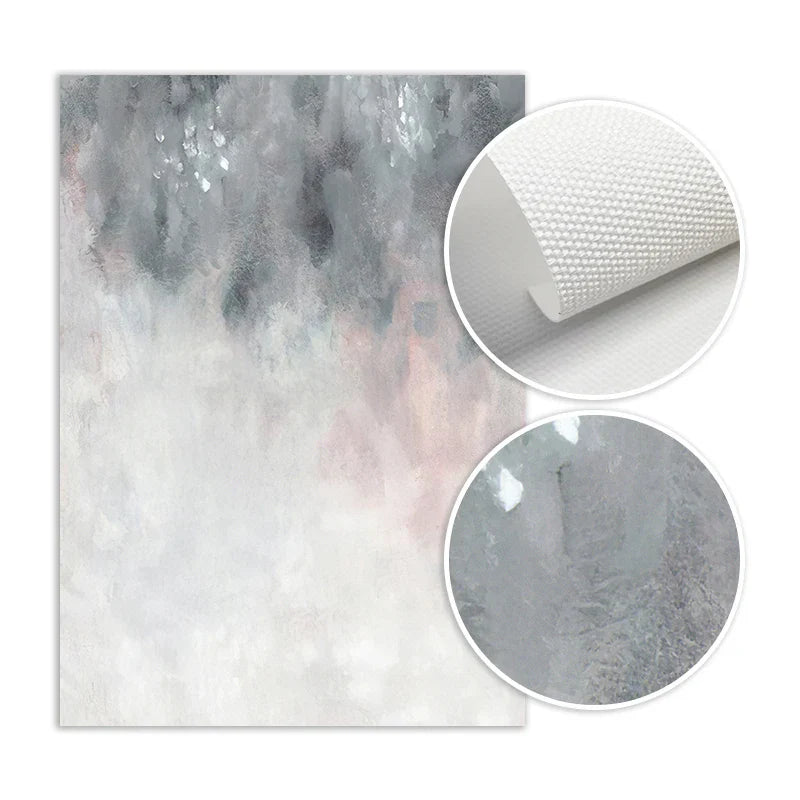 Abstracte Schattierungen von Pink Grau Minimalistische Wandkunst Feine Kunst Leinwanddrucke Bilder für moderne Wohnungen Wohnzimmer Kunst Dekor | Karnz