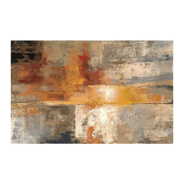 Großformatige abstrakte Wandkunst Fine Art Leinwanddrucke Beige Grau Orange Neutrale Farbe Zeitgenössische Wanddekoration Bild für moderne Wohnzimmerdekoration | Karnz