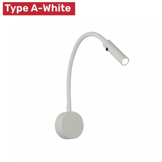 Moderne, flexible LED-Lesewandleuchte mit Schalter für Schlafzimmer und Arbeitszimmer – 1 W/3 W