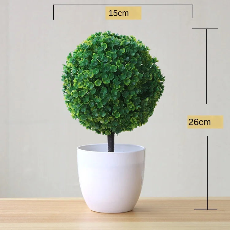 Kleine Bonsai-Pflanzen im Topf