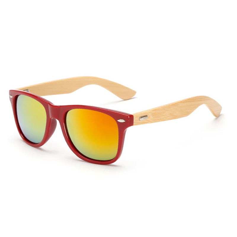 Karnz | Bamboo Retro Holz Sonnenbrille