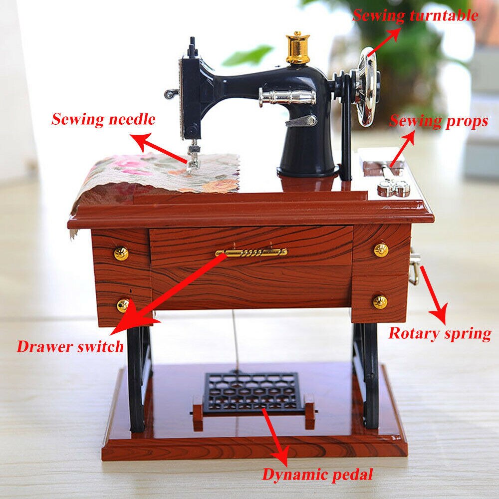 Mini Craft Retro Nähmaschine Dekor | Karnz