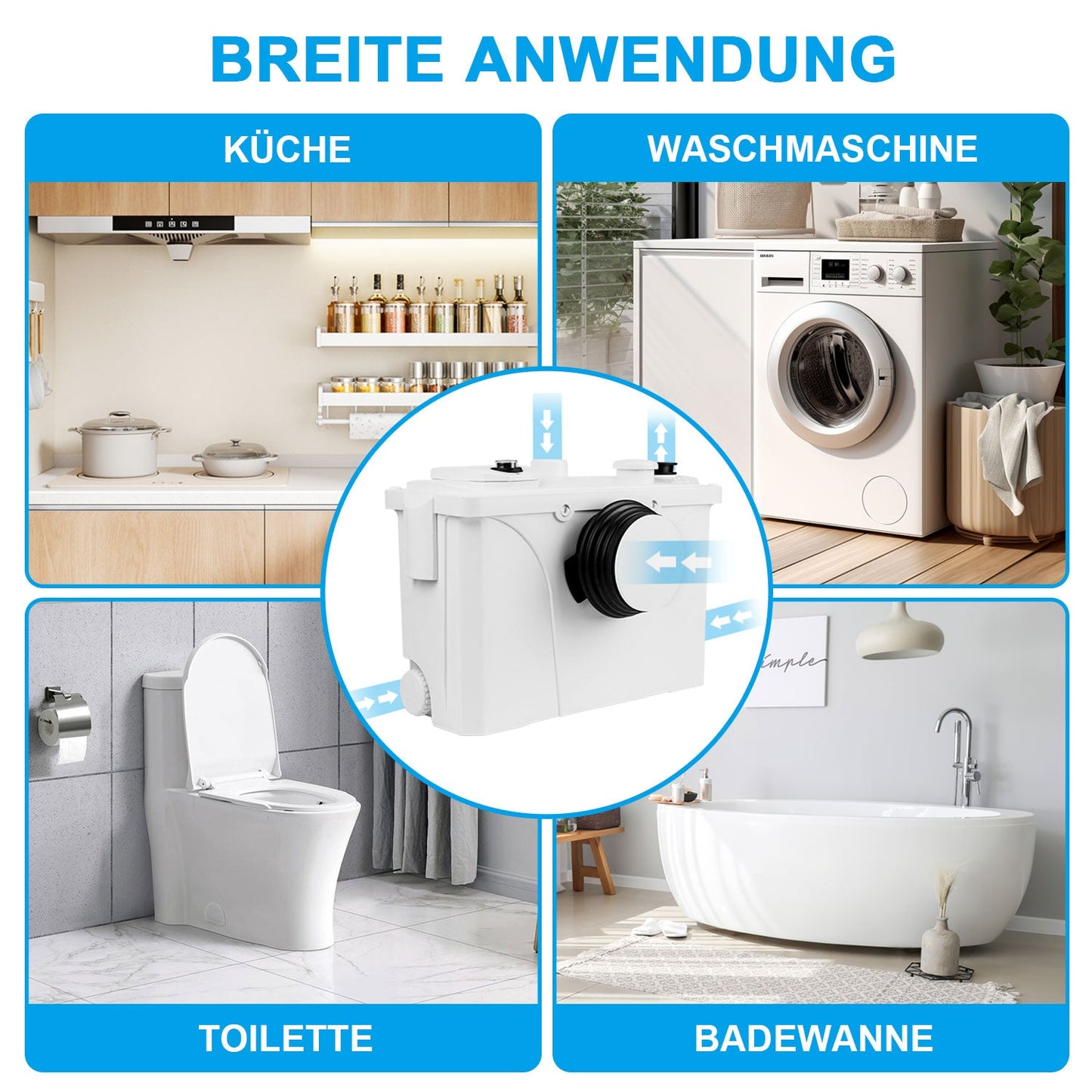 Hebeanlage Fäkalienpumpe 700W 190 L/min | Karnz