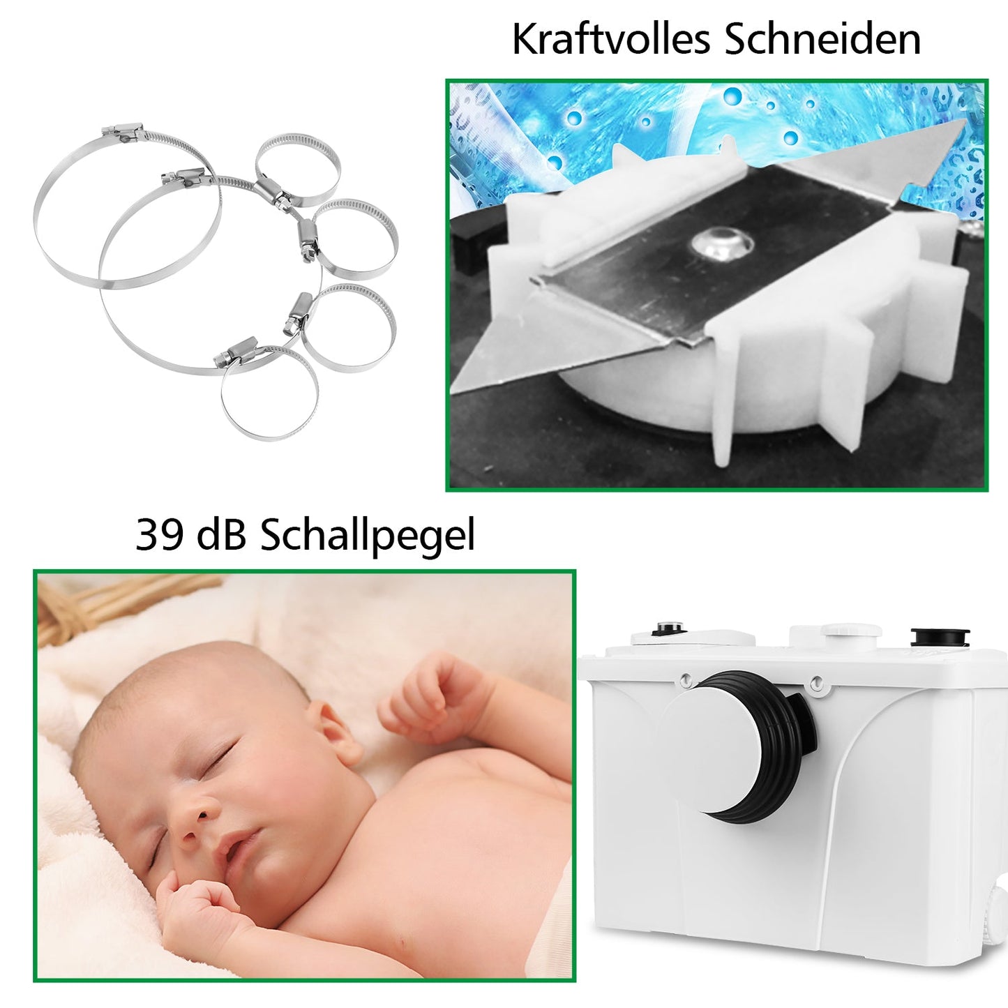 Hebeanlage Fäkalienpumpe 700W 190 L/min | Karnz