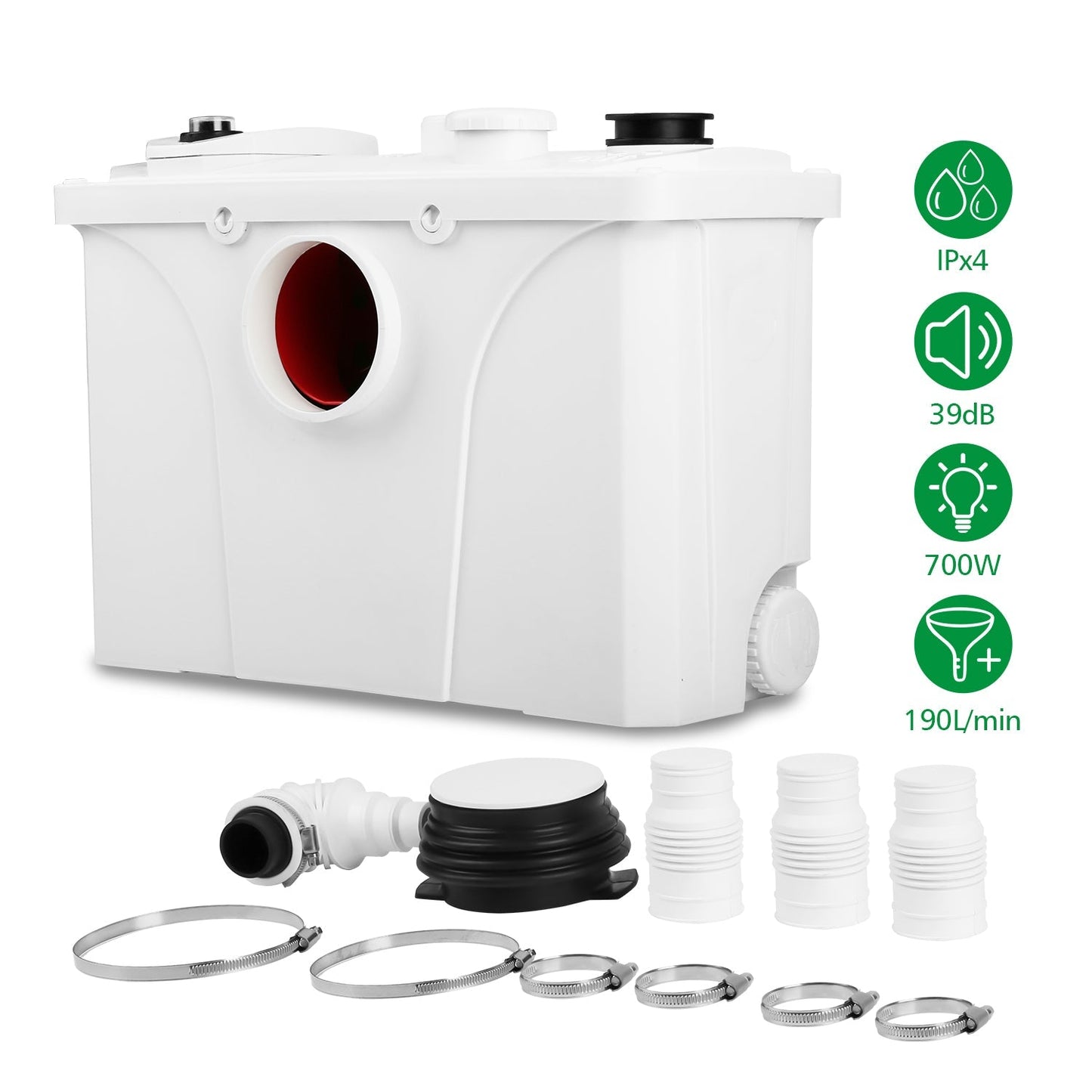 Hebeanlage Fäkalienpumpe 700W 190 L/min | Karnz