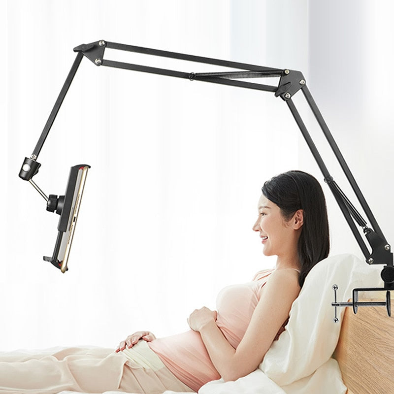 VIvolux | Long Arm Schwerlast Tischhalterung Tablet-Halter