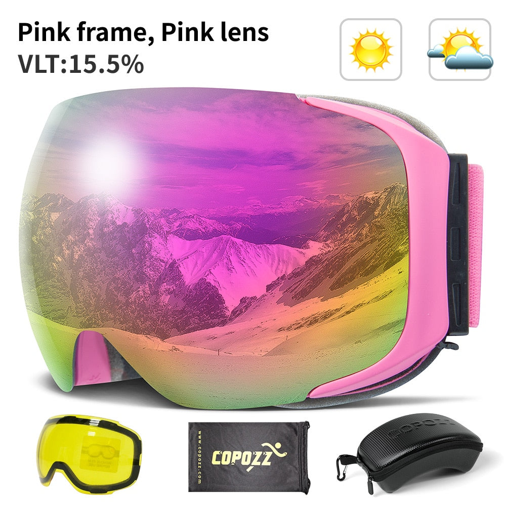 Magnetische UV-Schutz Anti-Beschlag Ski-Schutzbrille | Karnz