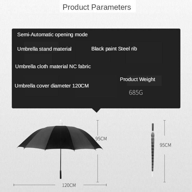Minimalistischer Langgriff Automatischer Regenschirm | Karnz