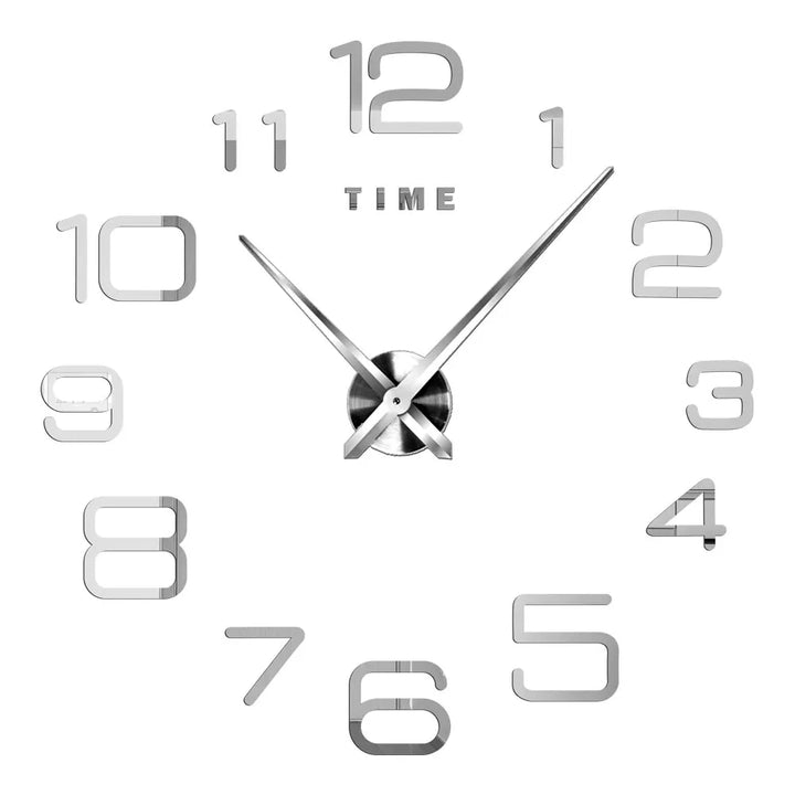 Große Wanduhr DIY 3D Selbstkleber Spiegel Acryl Wanduhr für Küche Esszimmer Wohnzimmer Kreative Wohnkultur | Karnz