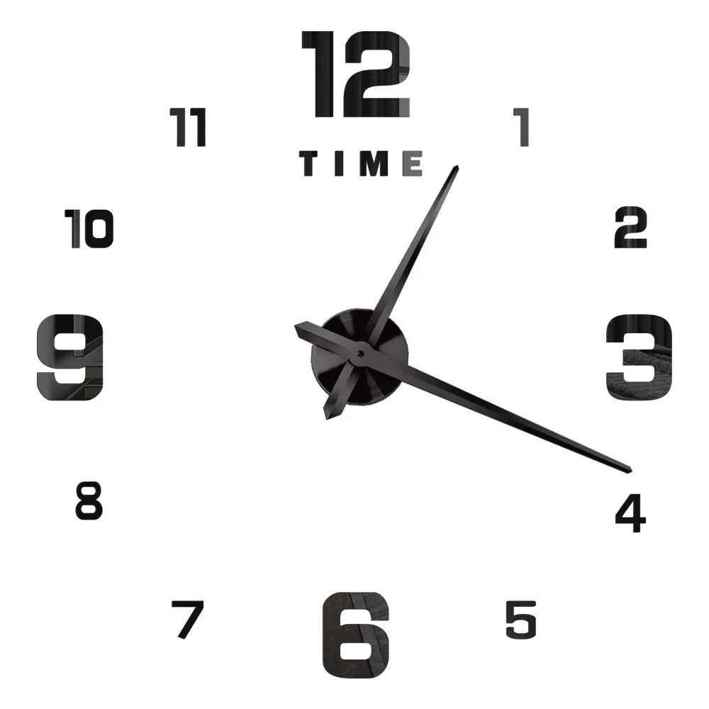 Große Wanduhr DIY 3D Selbstkleber Spiegel Acryl Wanduhr für Küche Esszimmer Wohnzimmer Kreative Wohnkultur | Karnz