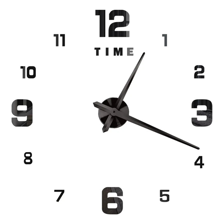 Große Wanduhr DIY 3D Selbstkleber Spiegel Acryl Wanduhr für Küche Esszimmer Wohnzimmer Kreative Wohnkultur | Karnz
