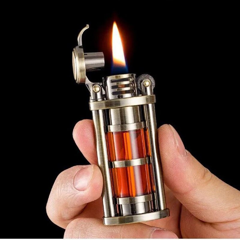 Transparente winddichte Metall-Kerosin-Flammen-Fusionsfeuerzeug | Karnz