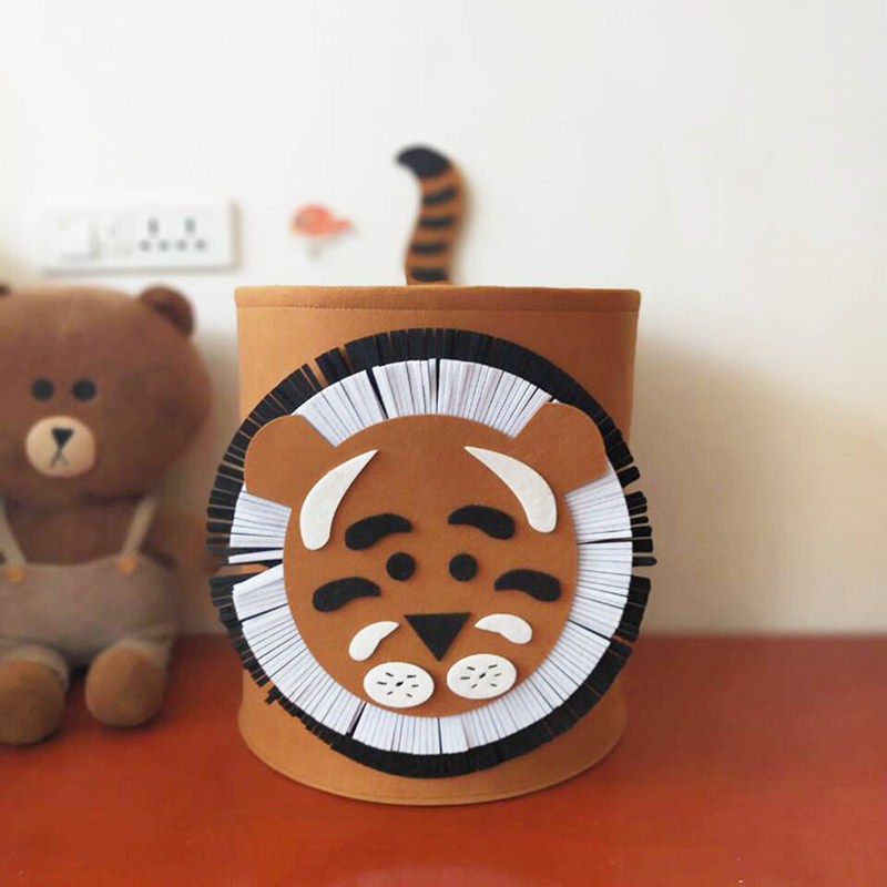Safari Tiere Zusammenklappbarer Kinder Spielzeug Wäsche Organizer Korb | Karnz