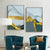 Blaue Goldene Minimalistische Wandkunst Feine Kunst Leinwanddrucke Skandinavische Abstrakte Bilder Für Moderne Wohnung Wohnzimmer Home Office Dekor