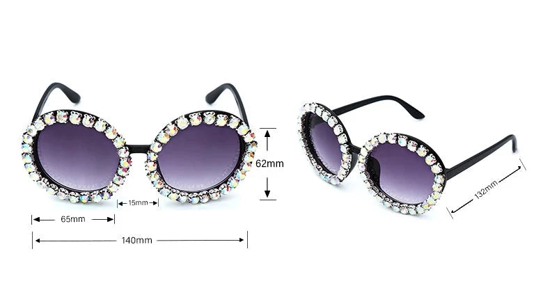 Karnz | Oversized Runde Luxus-Sonnenbrille