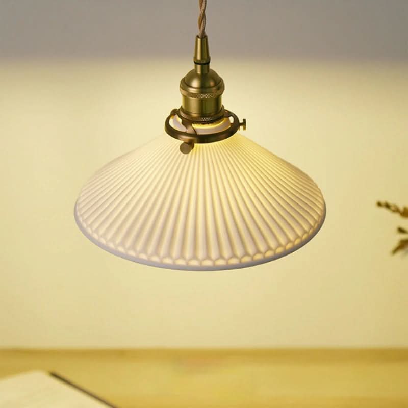 Skandinavische weiße Keramik-Pendelleuchte