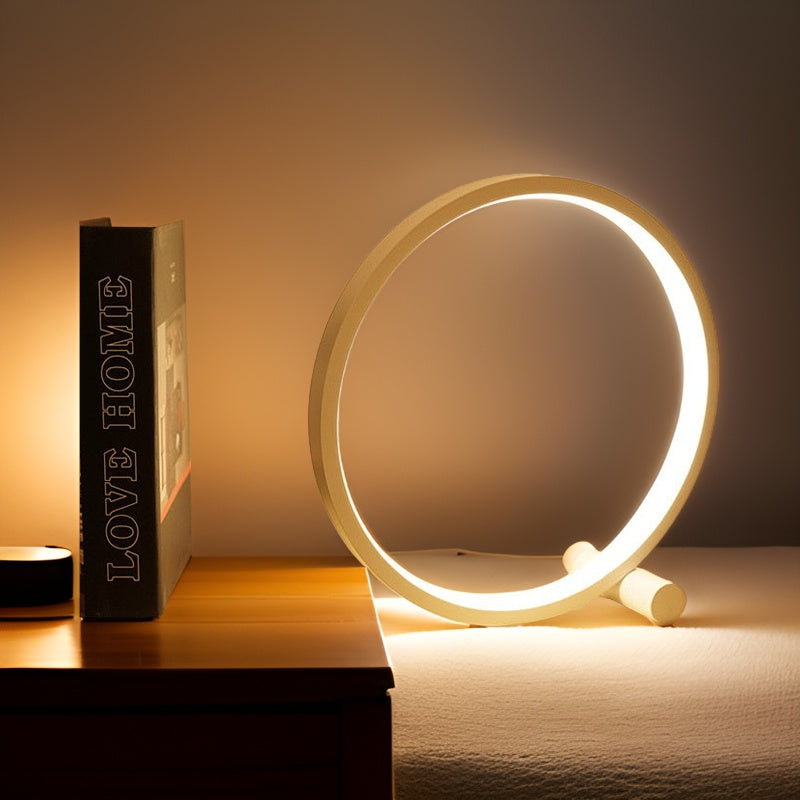 Minimalistische dimmbare Tischlampe - EclipseAura Lampe | Karnz