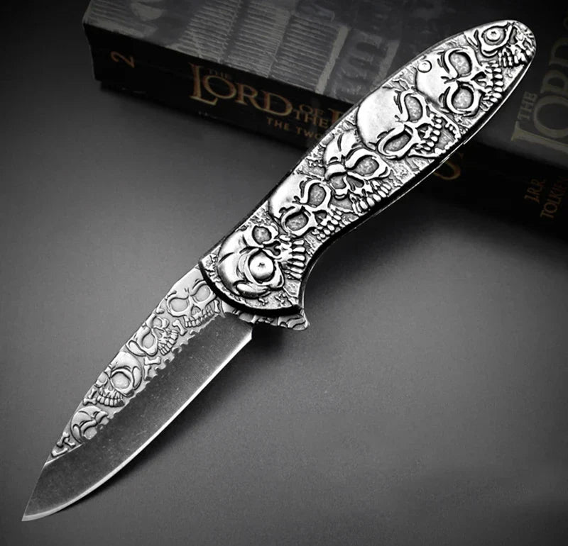 Taktisches Nigh Skull Faltbares Taschenmesser | Karnz