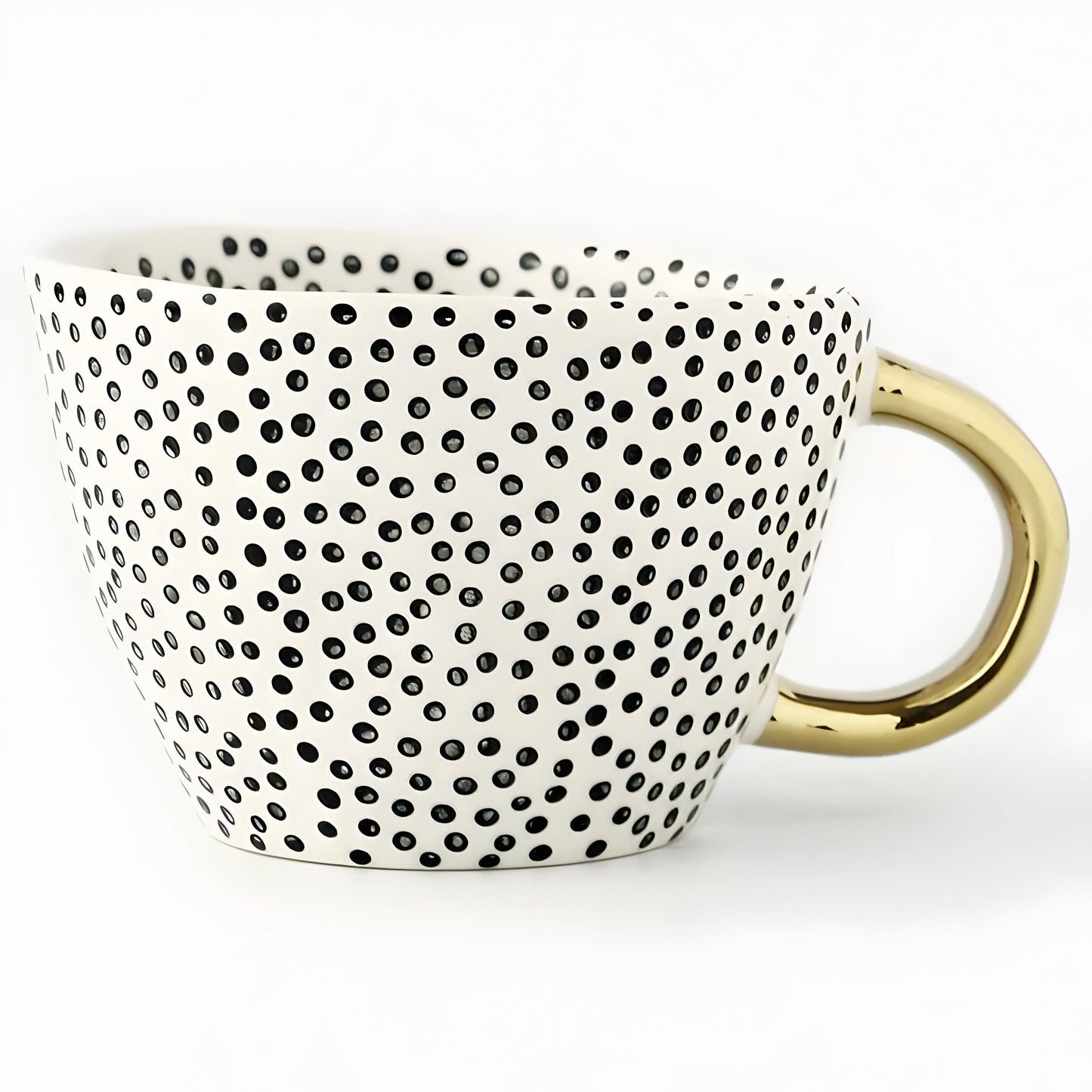 Keramikbecher mit geometrischem Design – Stilvoll und modern | Ideal für Kaffee oder Tee