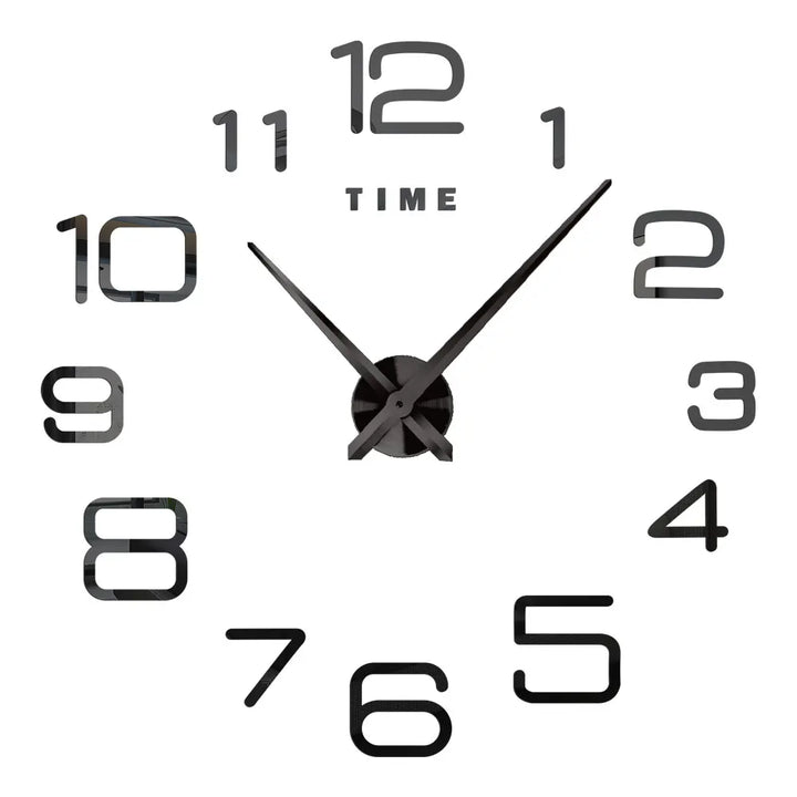 Große Wanduhr DIY 3D Selbstkleber Spiegel Acryl Wanduhr für Küche Esszimmer Wohnzimmer Kreative Wohnkultur | Karnz