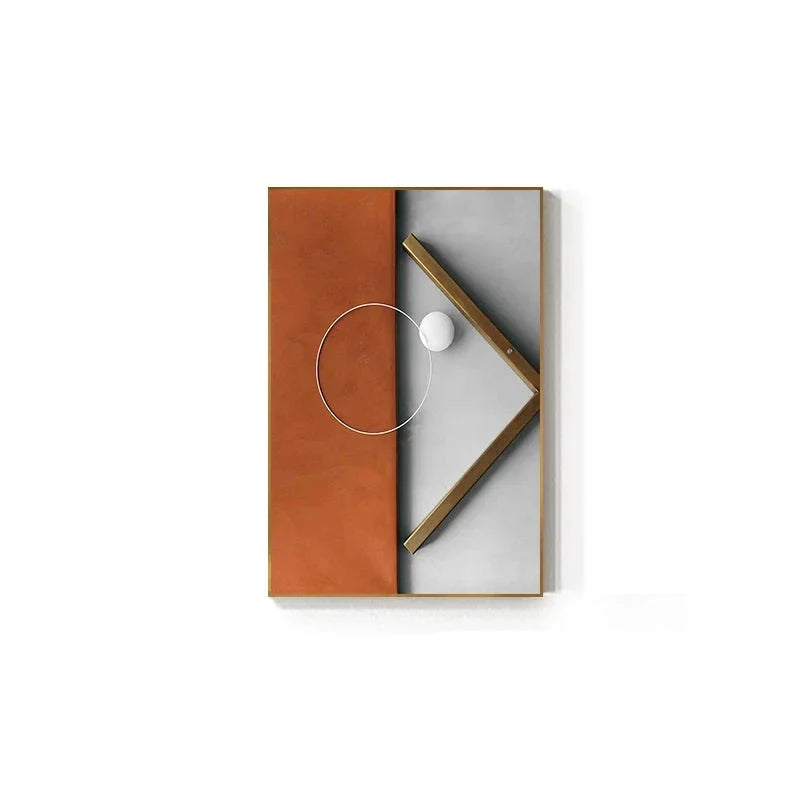 Moderne Ästhetik Abstracte Geometrie Wandkunst Feine Kunst Leinwanddrucke Bilder für luxuriöse Wohnung Wohnzimmer Esszimmer Eingang Foyer Kunst Dekor | Karnz