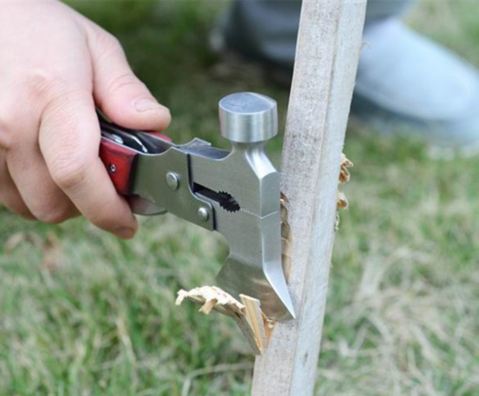 Multifunktionales Edelstahlhammer Campingwerkzeug | Karnz