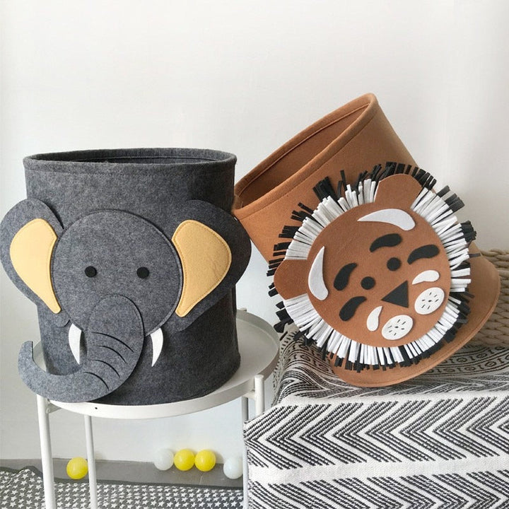 Safari-Tiere Zusammenklappbarer Kinder Spielzeug Wäsche Organizer Korb | Karnz