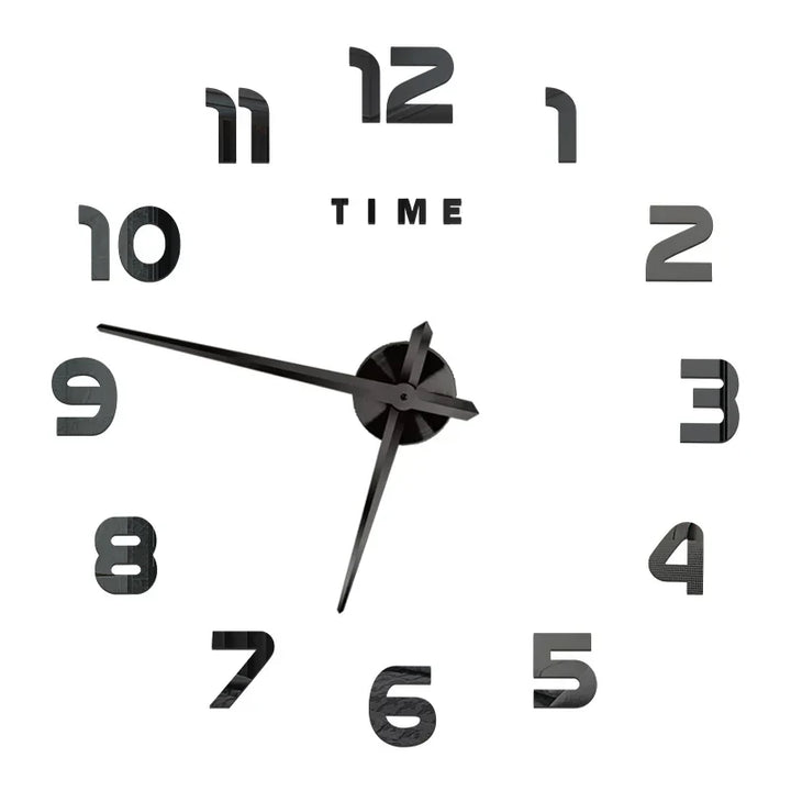 Große Wanduhr DIY 3D Selbstkleber Spiegel Acryl Wanduhr für Küche Esszimmer Wohnzimmer Kreative Wohnkultur | Karnz