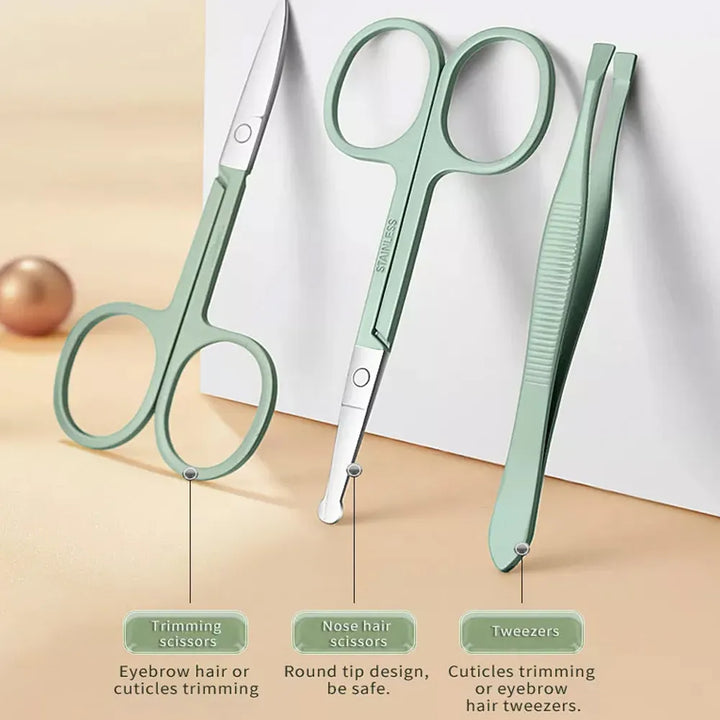 LuxNails | Professionelles Edelstahl-Maniküre- und Pediküre-Set | Tragbar & Multifunktional | Luxuriöse Aufbewahrungsbox