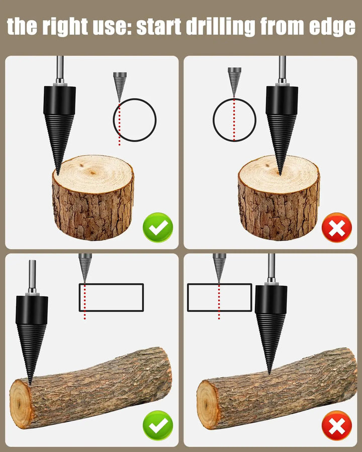 Holzspaltbohrer Set – Energiesparendes Spalten mit Bohrer