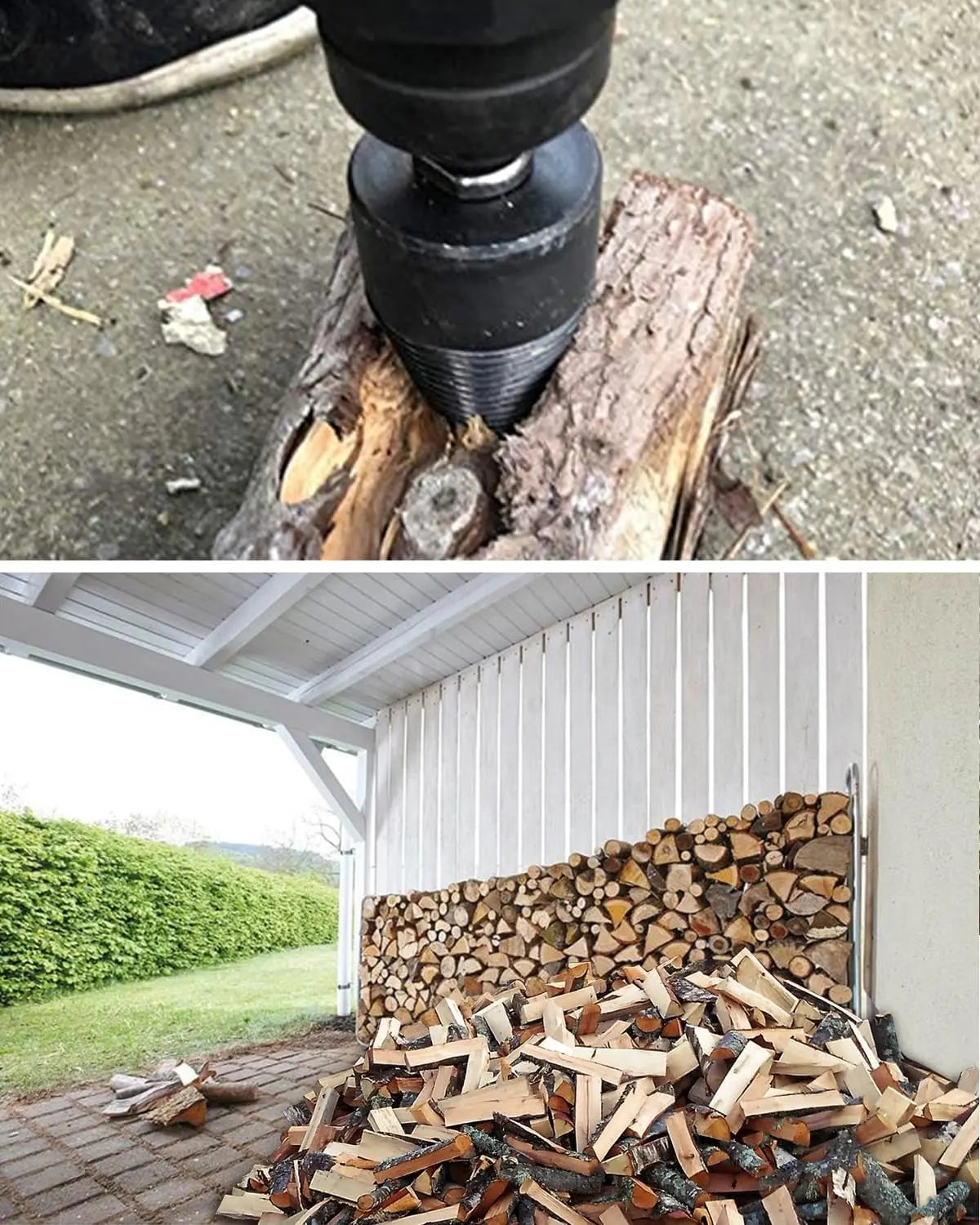 Holzspaltbohrer Set – Energiesparendes Spalten mit Bohrer