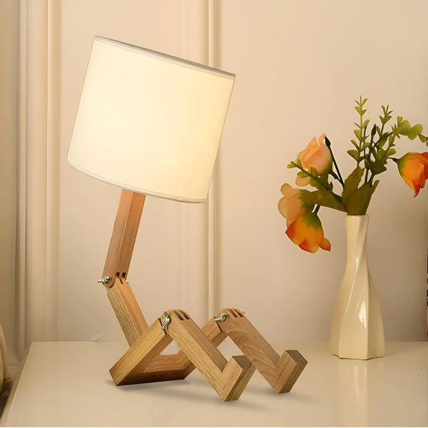 Flexible Robot Schreibtischlampe aus Solid Wood – LumoBot | Karnz