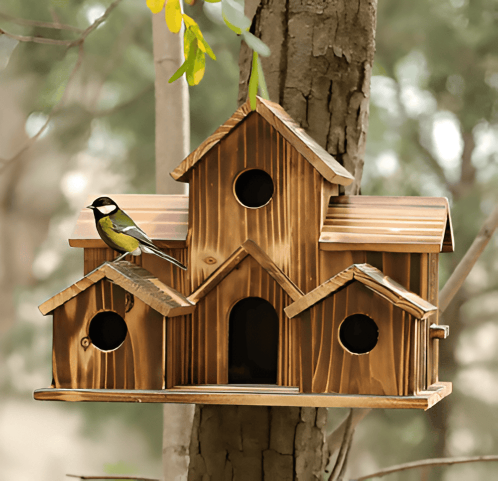 Karnz | Hängendes Holzvogelhaus