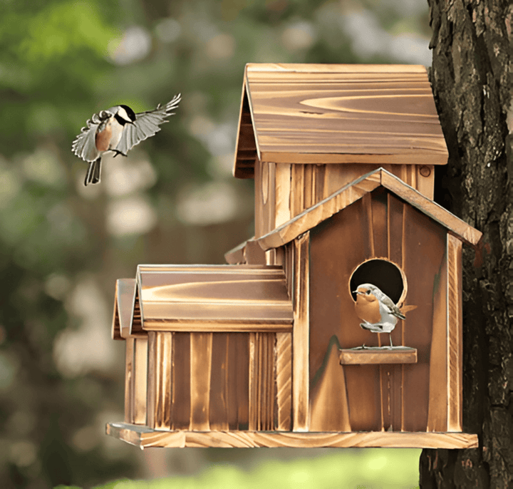 Karnz | Hängendes Holzvogelhaus
