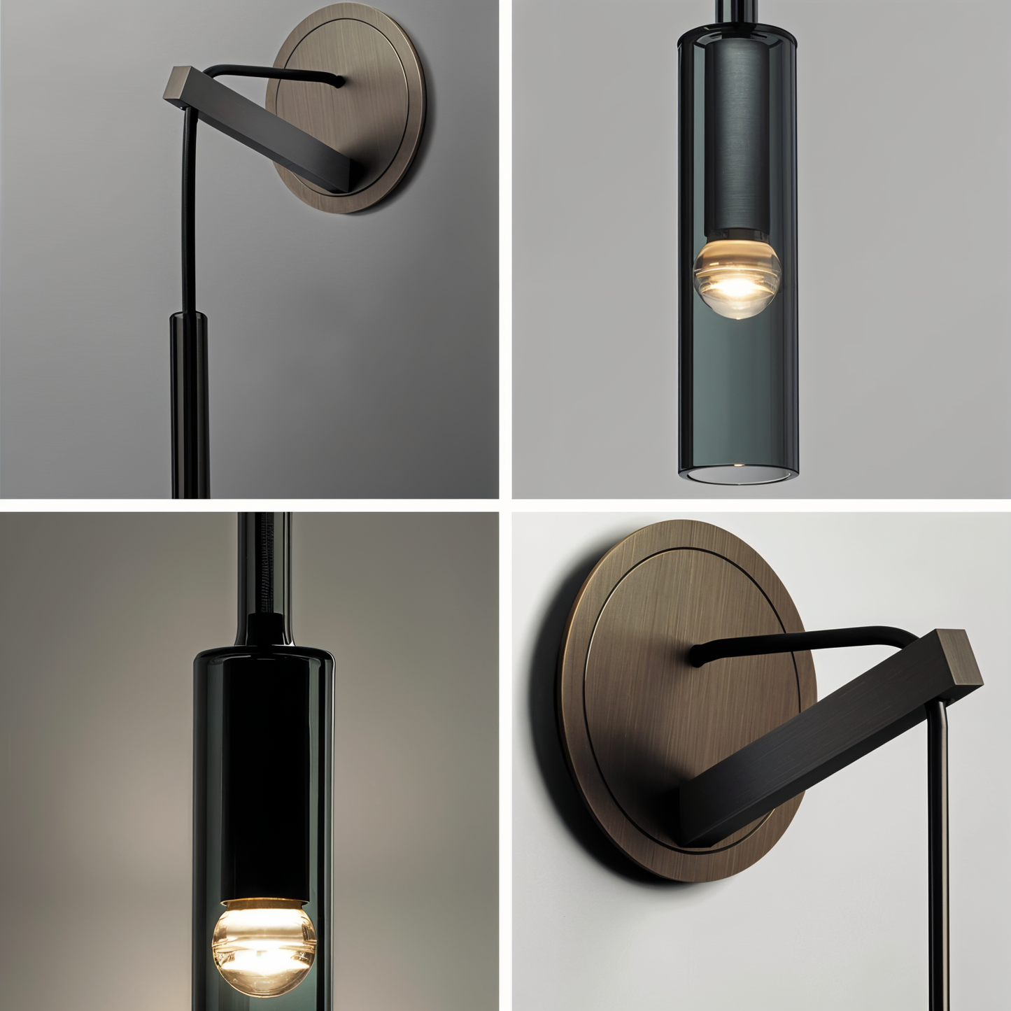 Minimalistische Wandleuchte mit Rauchglas – Orvane | Karnz