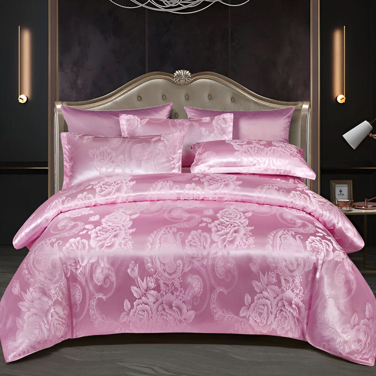 SILKLOFT – Elegantes Satin-Jacquard-Bettwäscheset