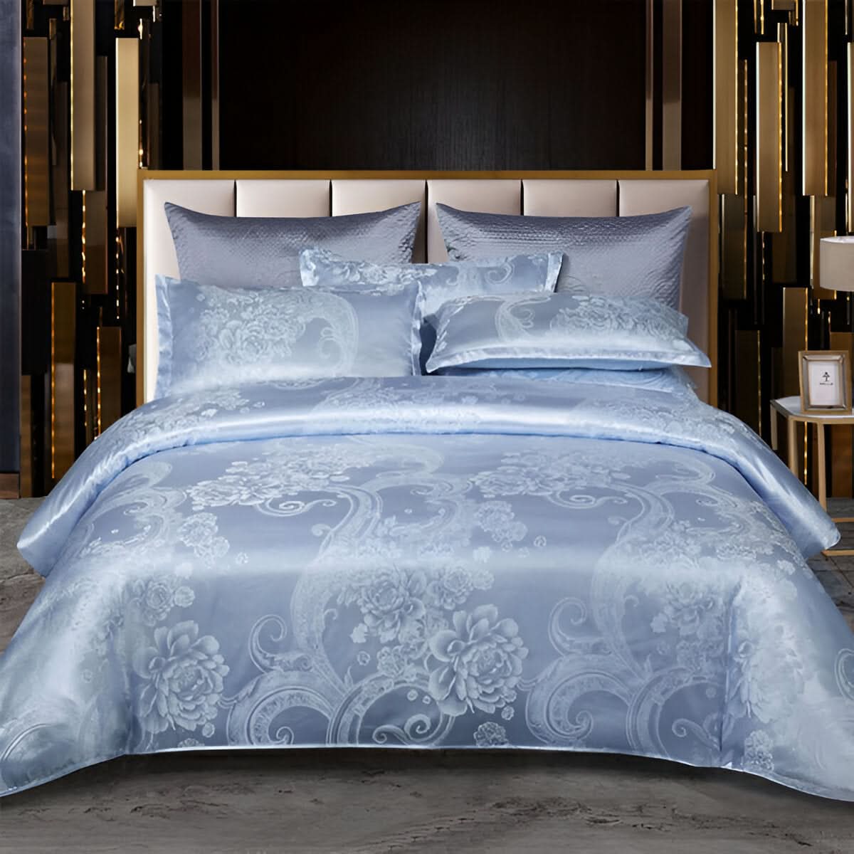 SILKLOFT – Elegantes Satin-Jacquard-Bettwäscheset