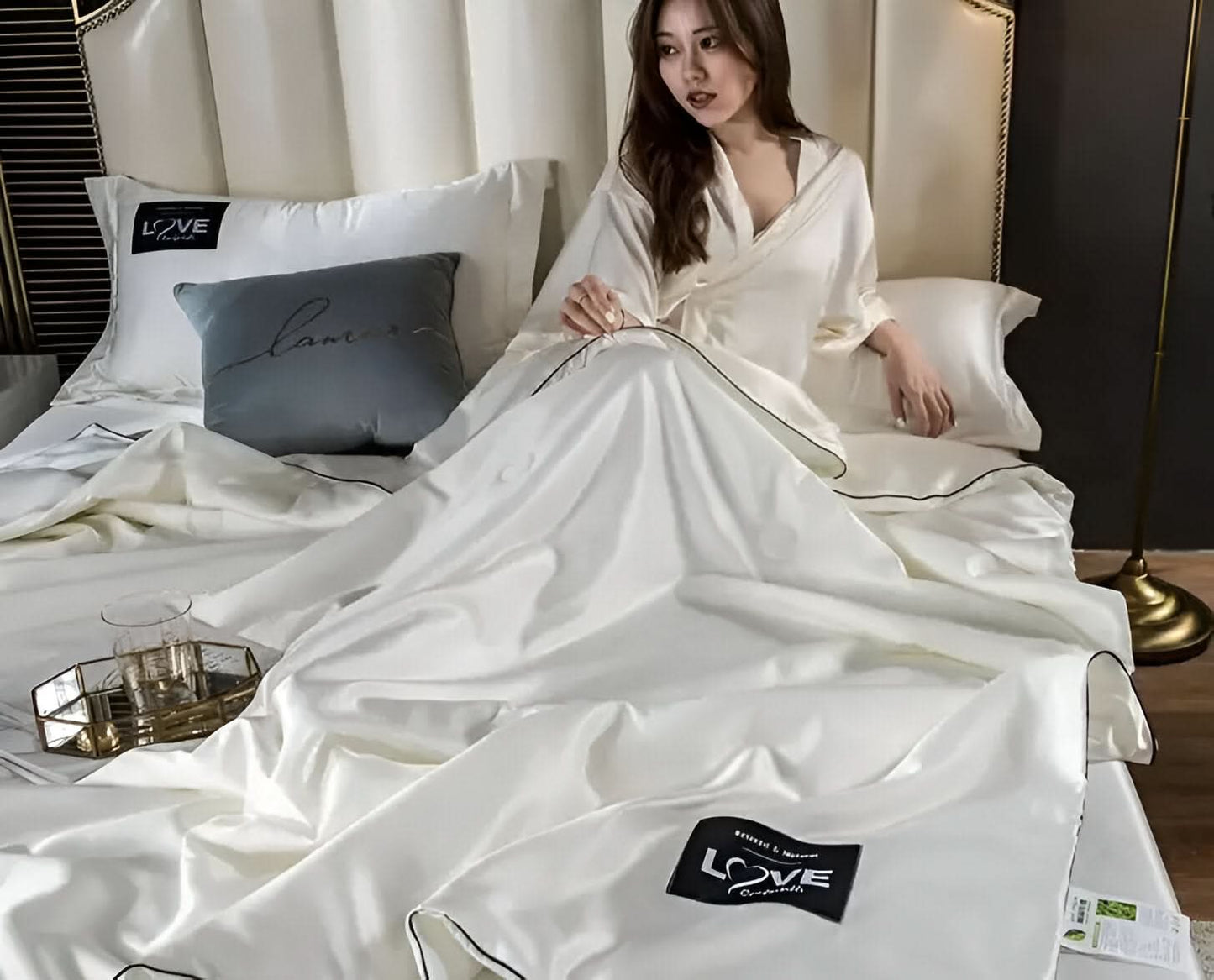 FLUFFINA – Premium-Satin-Seiden-Bettwäsche