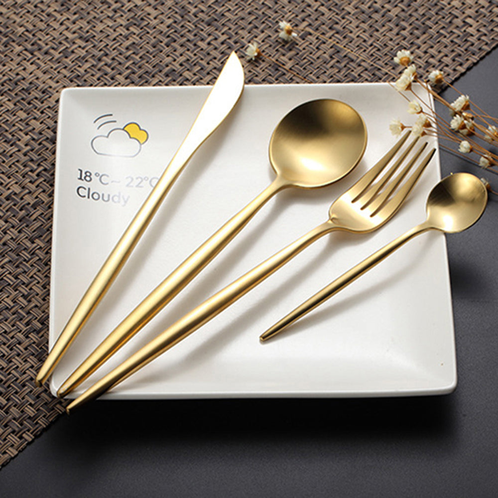 Arya Gold Besteckset – Elegante Schlichtheit in Gold | Karnz