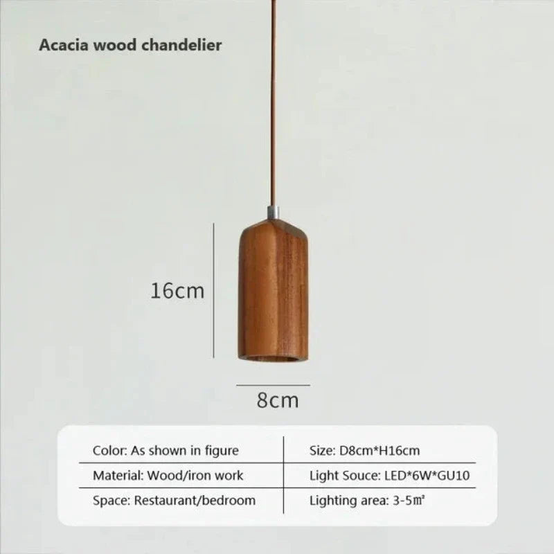 Skandinavische Pendelleuchte aus Holz – Minimalistisches Design für Wohn- und Schlafzimmer | Natürliche Holzoptik