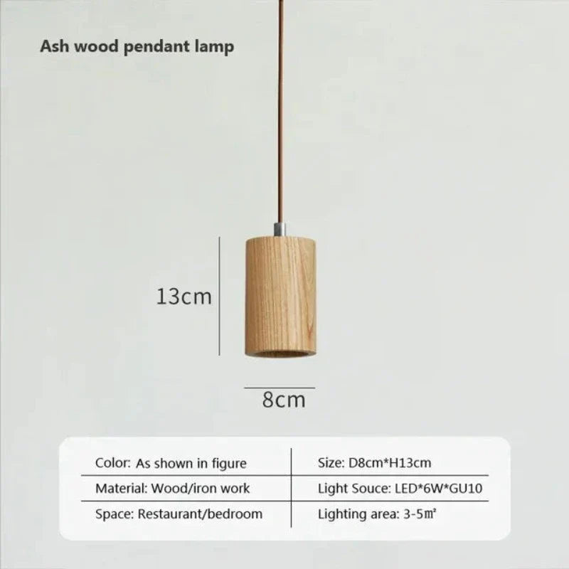 Skandinavische Pendelleuchte aus Holz – Minimalistisches Design für Wohn- und Schlafzimmer | Natürliche Holzoptik
